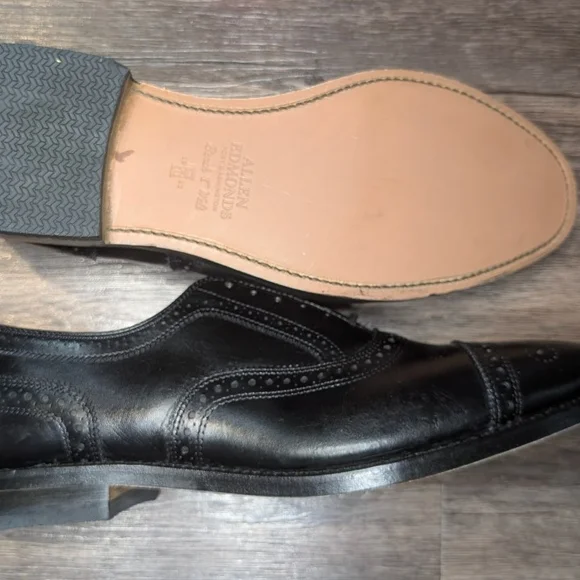 Allen Edmonds Byron Black Leather Oxfords Lace Up Shoe US Men's Size 13.